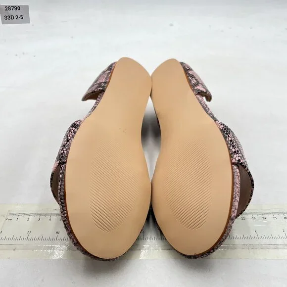 YDN Brown Sepentine Open Toe D'Orsay Casual Flats Sandals Slip on Comfy Shoes - Picture 7 of 8